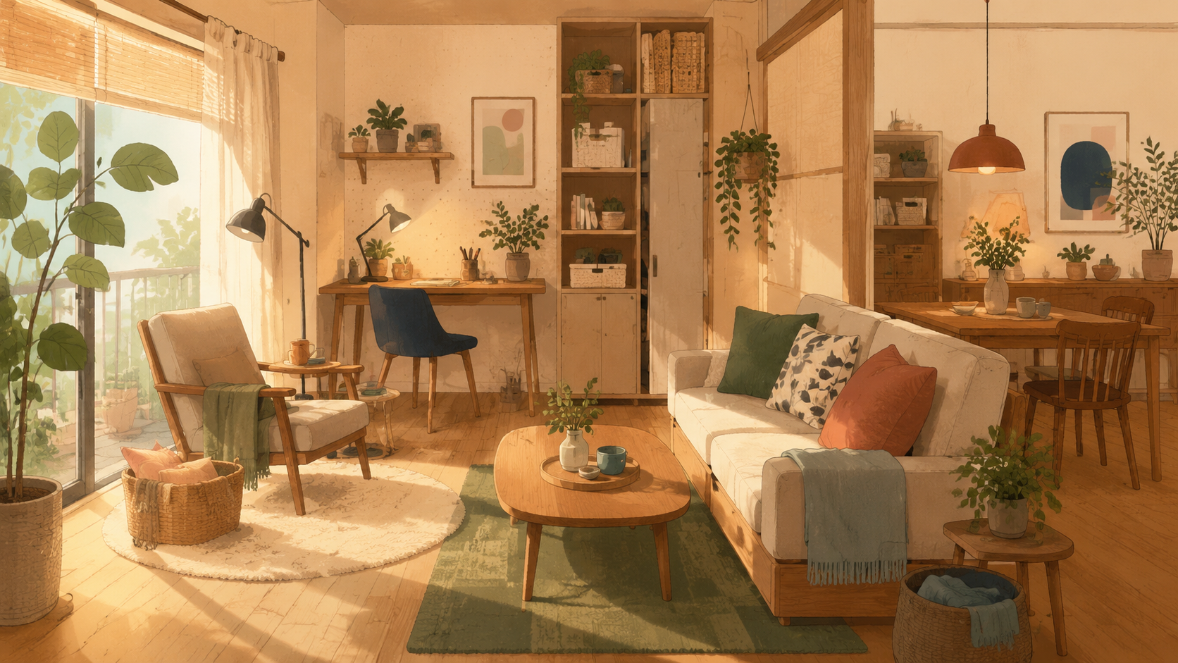 心地よい部屋を描いた、あなたに合う部屋づくり診断の横長ビジュアル